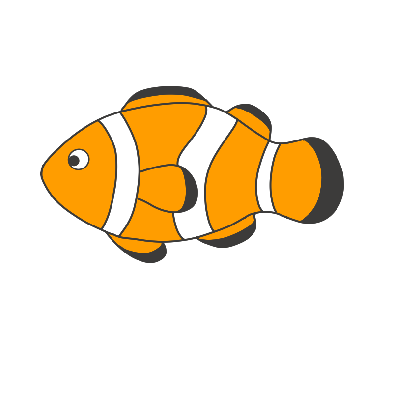 左向きのクマノミのイラスト